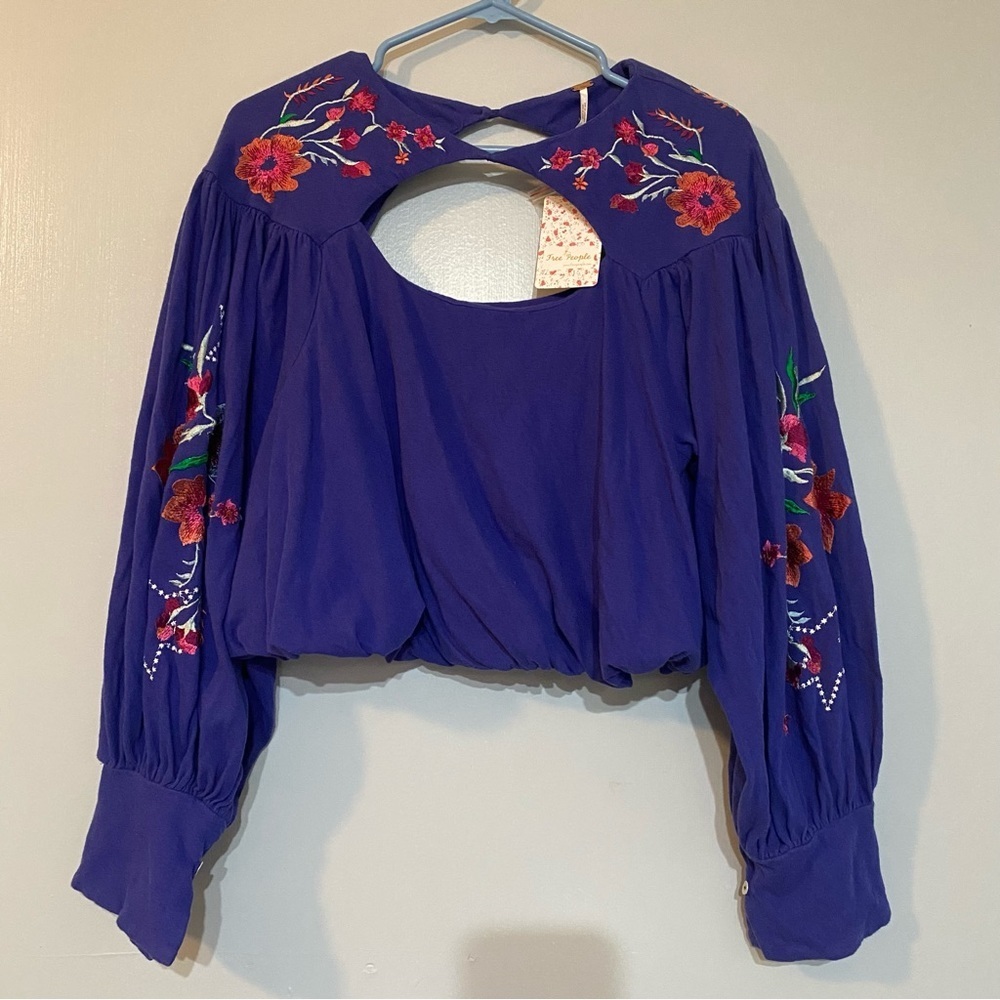Free People Lita Embroidered Shirt in Size XS - Picture 3 of 13